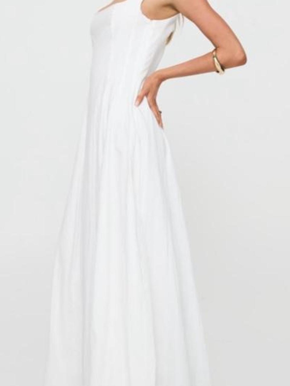 Elegant White Square-Neck Maxi Dress - Picture 2 of 4